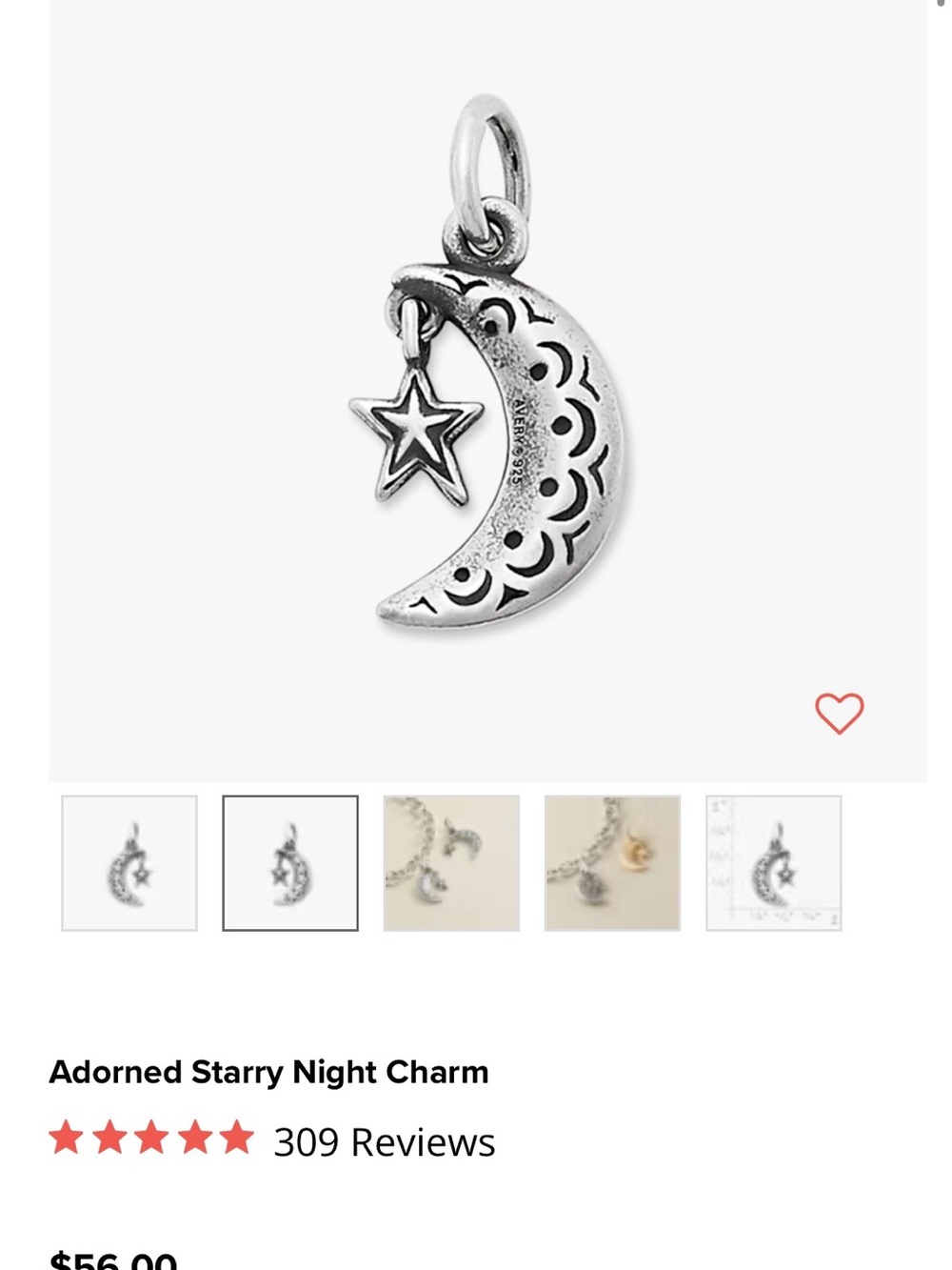 James Avery Silver Moon with Dangling Star Charm - Silver - Picture 5 of 6